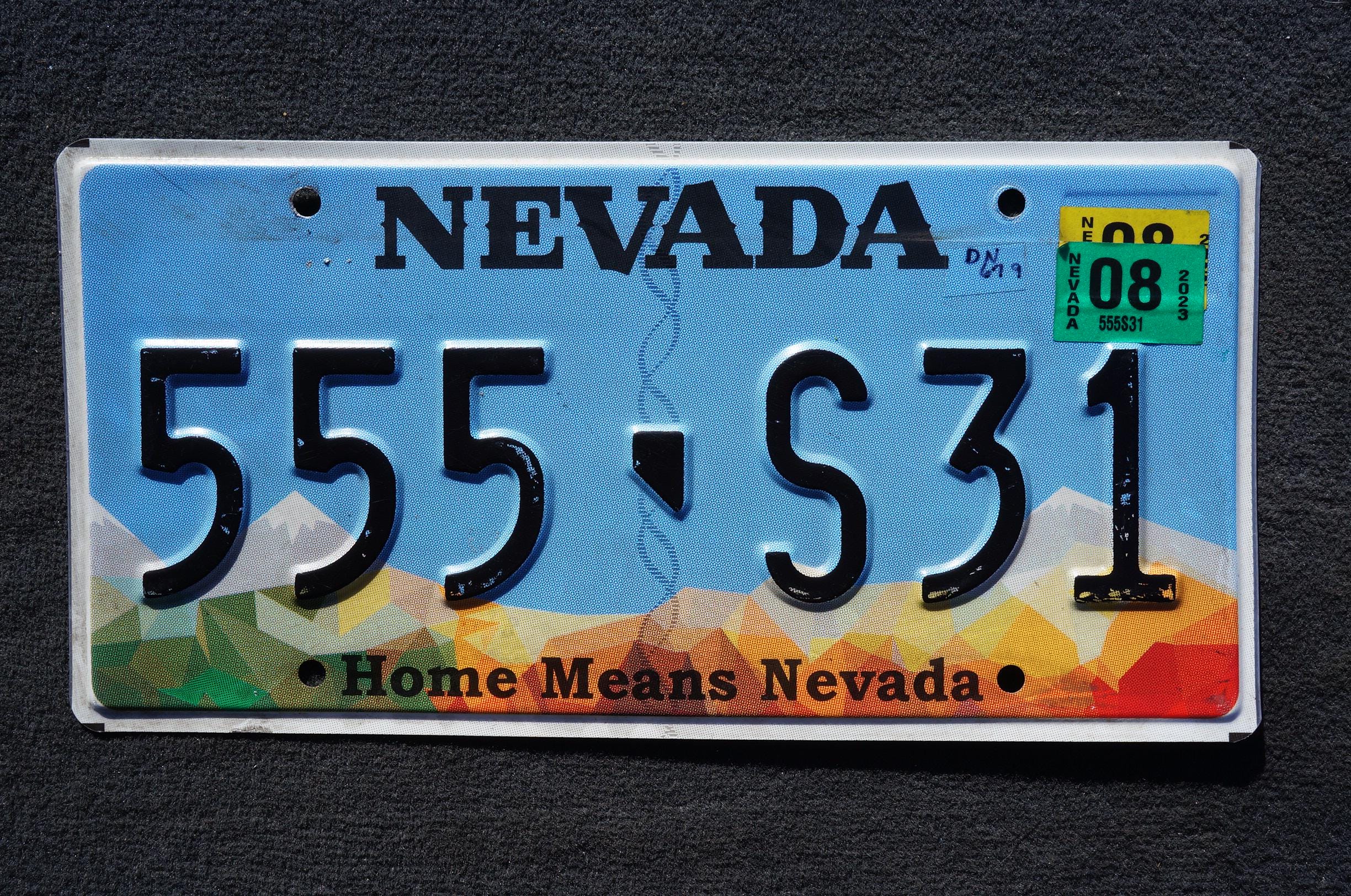 Nevada License Plate # 555 - S31 - Etsy