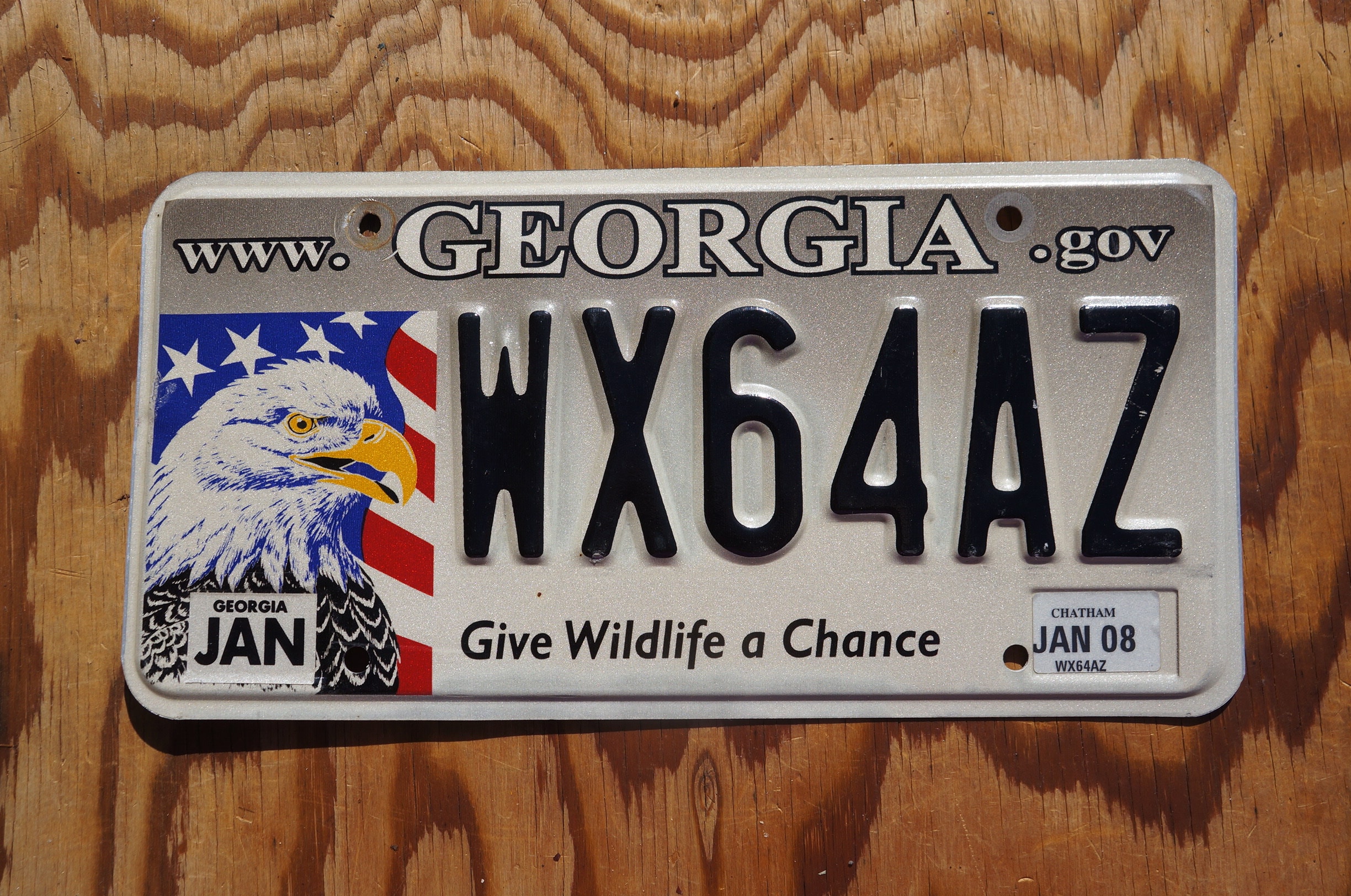 2008 Georgia WILDLIFE License Plate - Give Wildlife a Chance