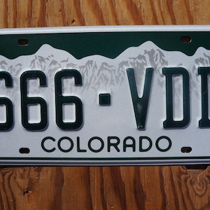 Colorado SNOW MOUNTAINS License Plate # 666 - VDD