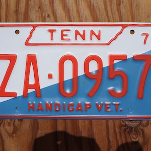 1976 Tennessee HANDICAP VET Vintage License Plate - Etsy