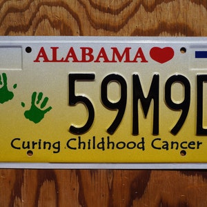 Alabama Curing Childhood Cancer Graphic Nummernschild