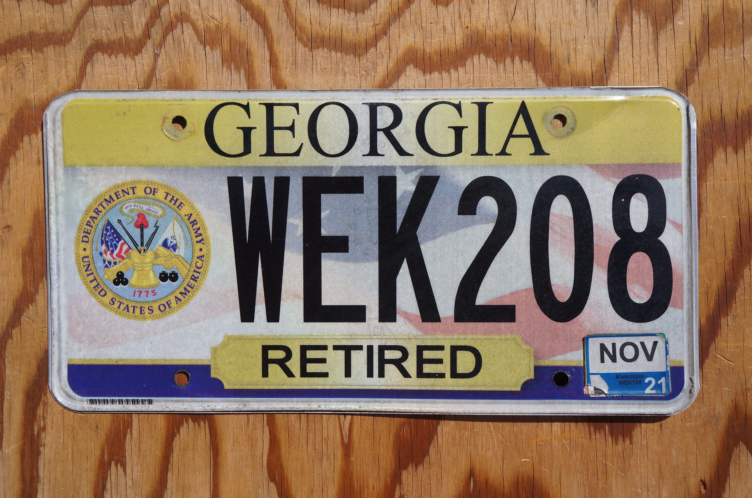 Ado オリジナルプレート ジョージア Georgia Custom Personalized