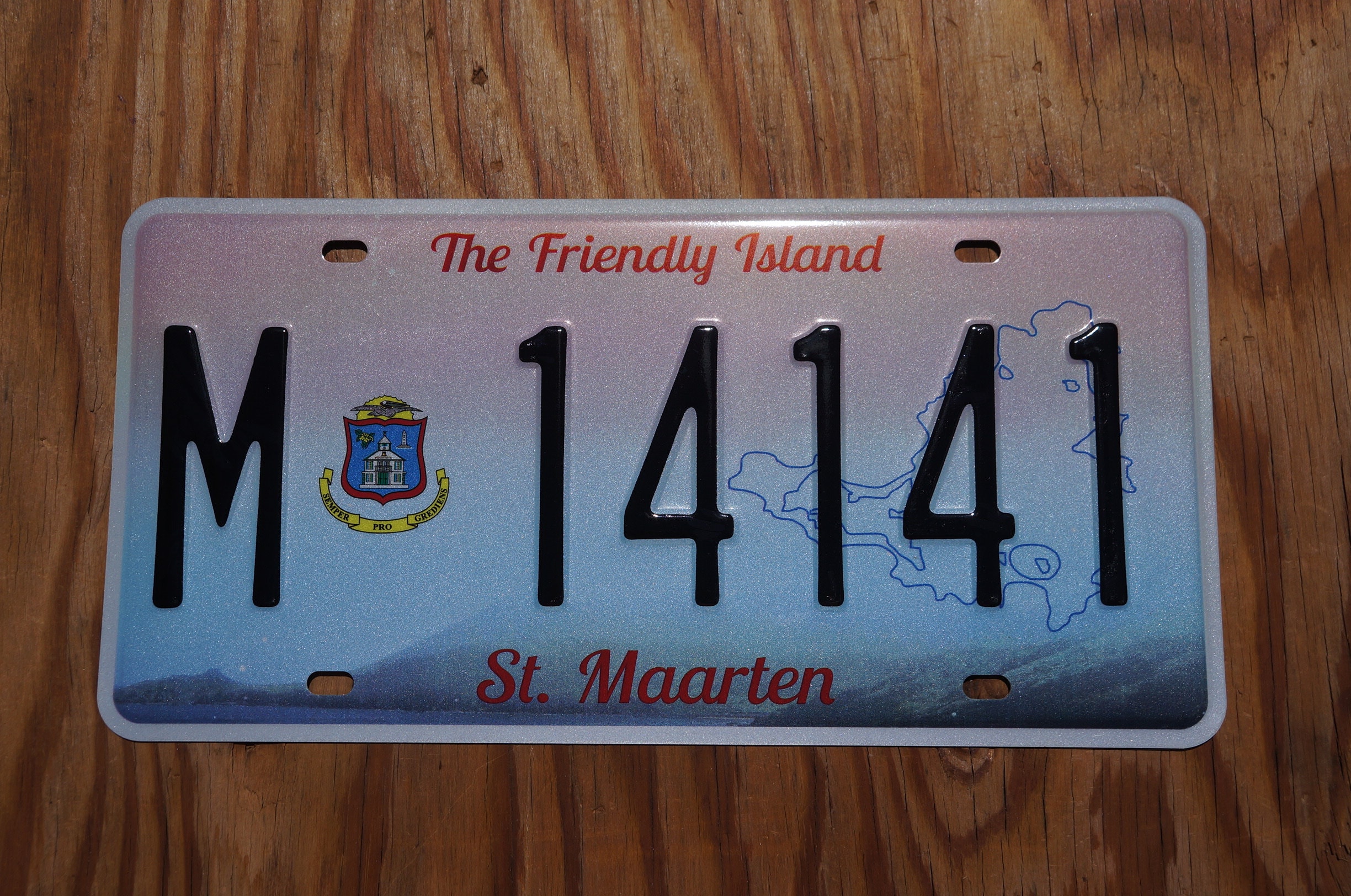 500枚限定廃盤】A Satatic Place/STEPHAN MATHIEU St Maarten Passenger License Plate # M - 14141 the Friendly Island