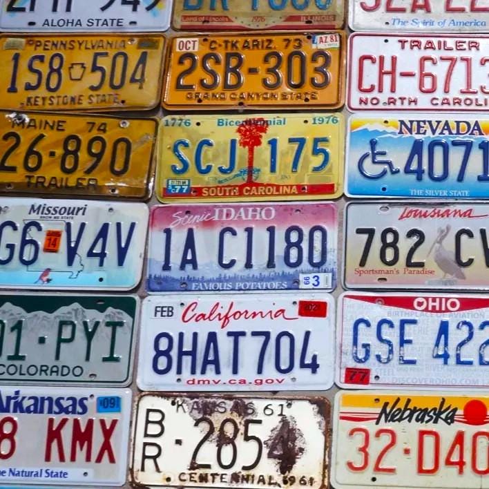 LOT of 15 License Plates 10 Different States USA Plate Tag Craft ...