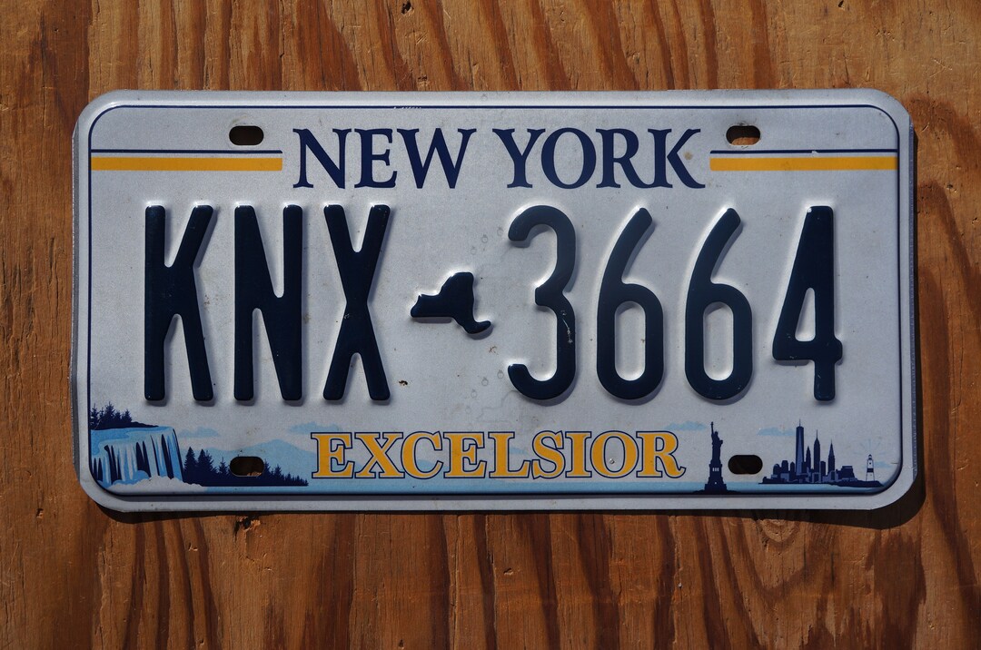 New York EXCELSIOR License Plate New Design Statue of Liberty Etsy