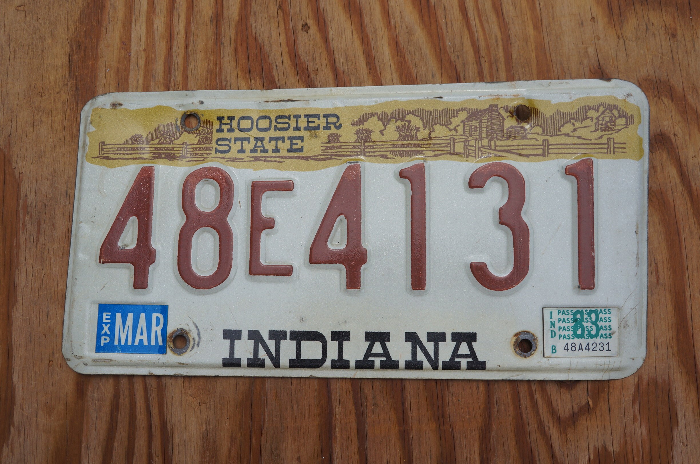 1983 インディアナ州グラフィックナンバープレート フースター州