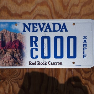 Nevada RED ROCK CANYON Sample License Plate