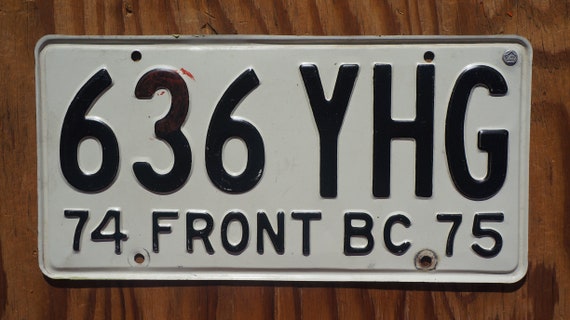 One or More - 1974 1975 Front BC Baja California Mexico License