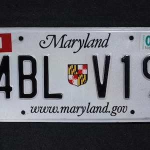 2008 Maryland Vintage Tablica rejestracyjna # 4BL V19
