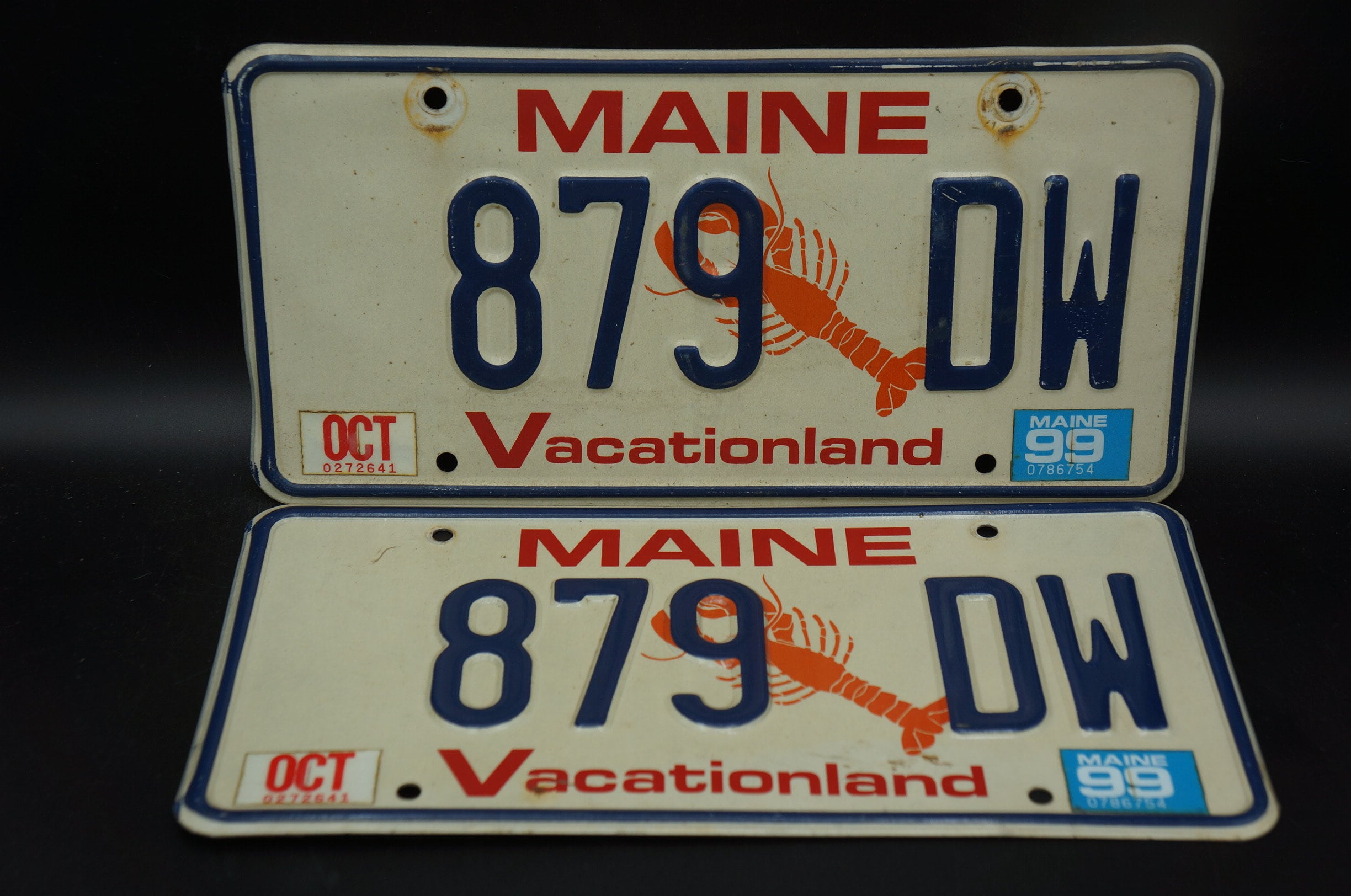 1999 Maine LOBSTER License Plate PAIR / SET - Vacationland - Etsy