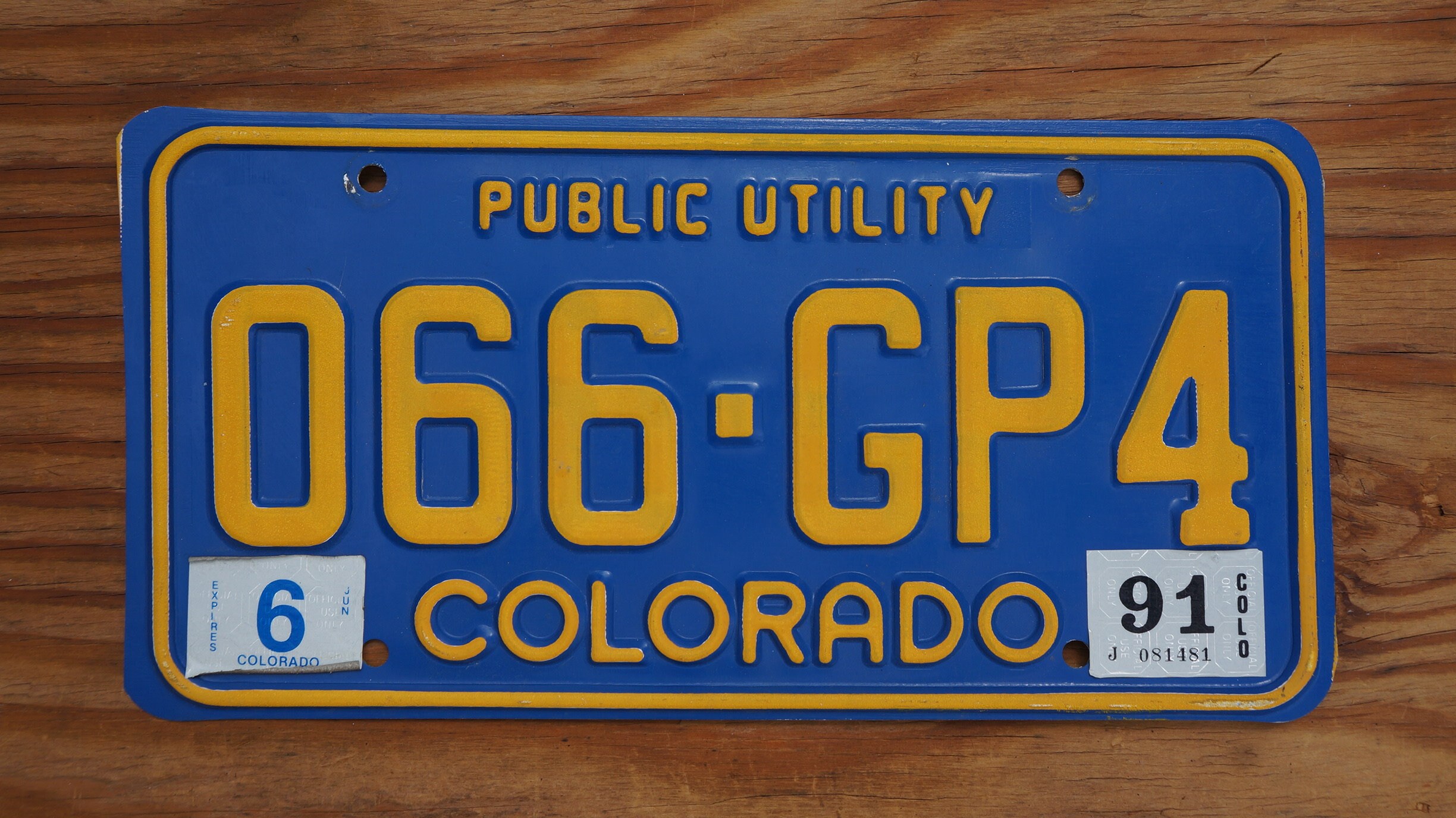 1991 Colorado PUBLIC UTILITY Blue Vintage License Plate - Etsy Denmark