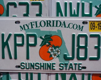 Une ou plusieurs - Plaque d'immatriculation FLORIDA ORANGE - Sunshine State