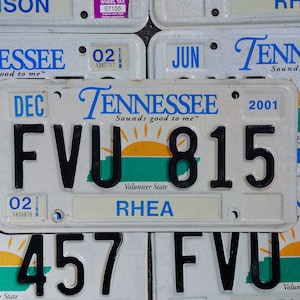 One or More - TENNESSEE SUN GRAPHIC Embossed Vintage License Plate