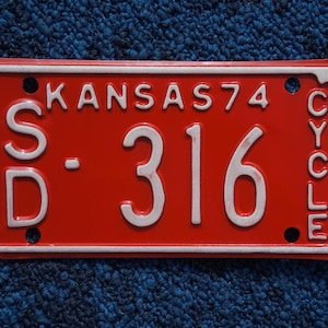 Vintage Kansas License Plate - Etsy