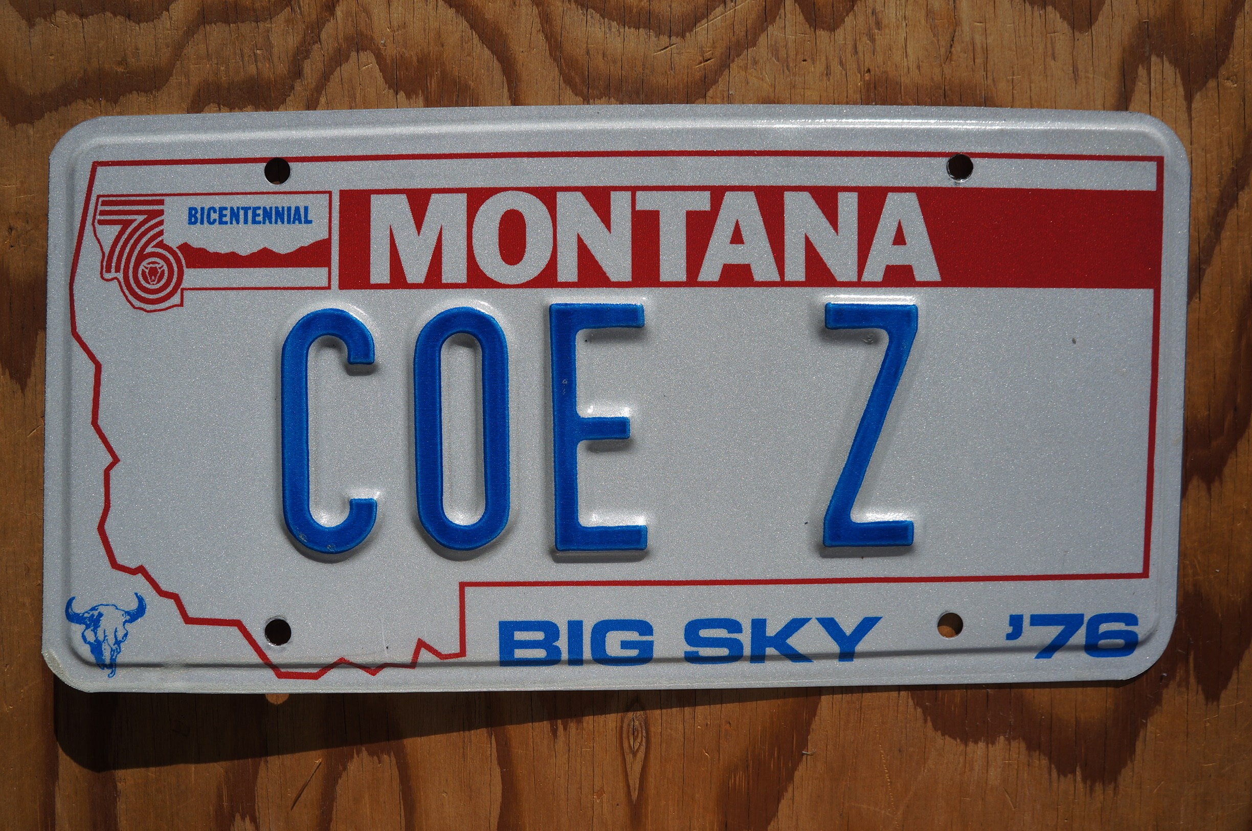 超希少　1976年　ＶＡＮ SCENE ノベルティトレイ スチール製 1976 Montana Cozy Vanity License Plate - COEZ - Etsy