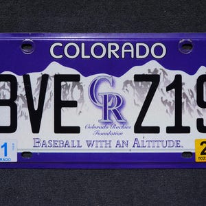 2022 Authentic Colorado ROCKIES License Plate - American BASEBALL SPORT