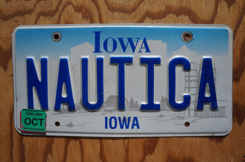 NAUTICA 2009 Iowa Nautica Vanity License Plate