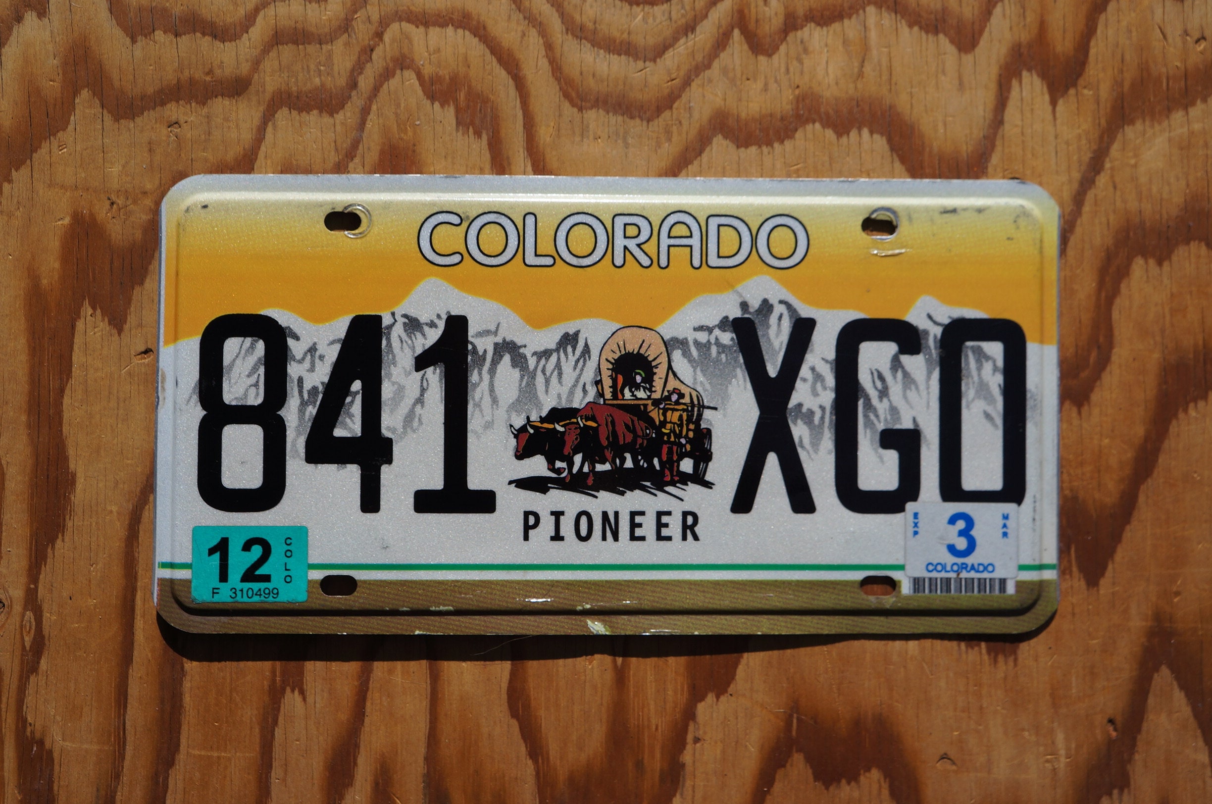 2012 Colorado PIONEER License Plate Horse and Wagon Etsy