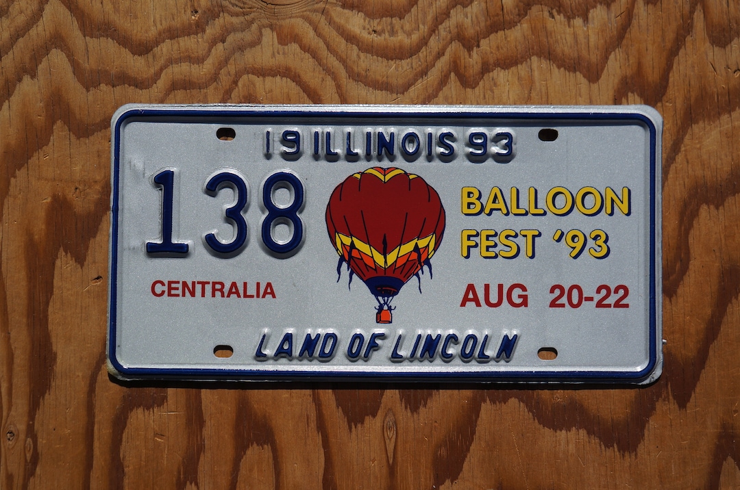 1993 イリノイ州ナンバープレート 熱気球フェスティバル セントラリア