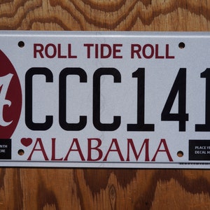 Alabama ROLL TIDE ROLL Graphic License Plate # CCC141