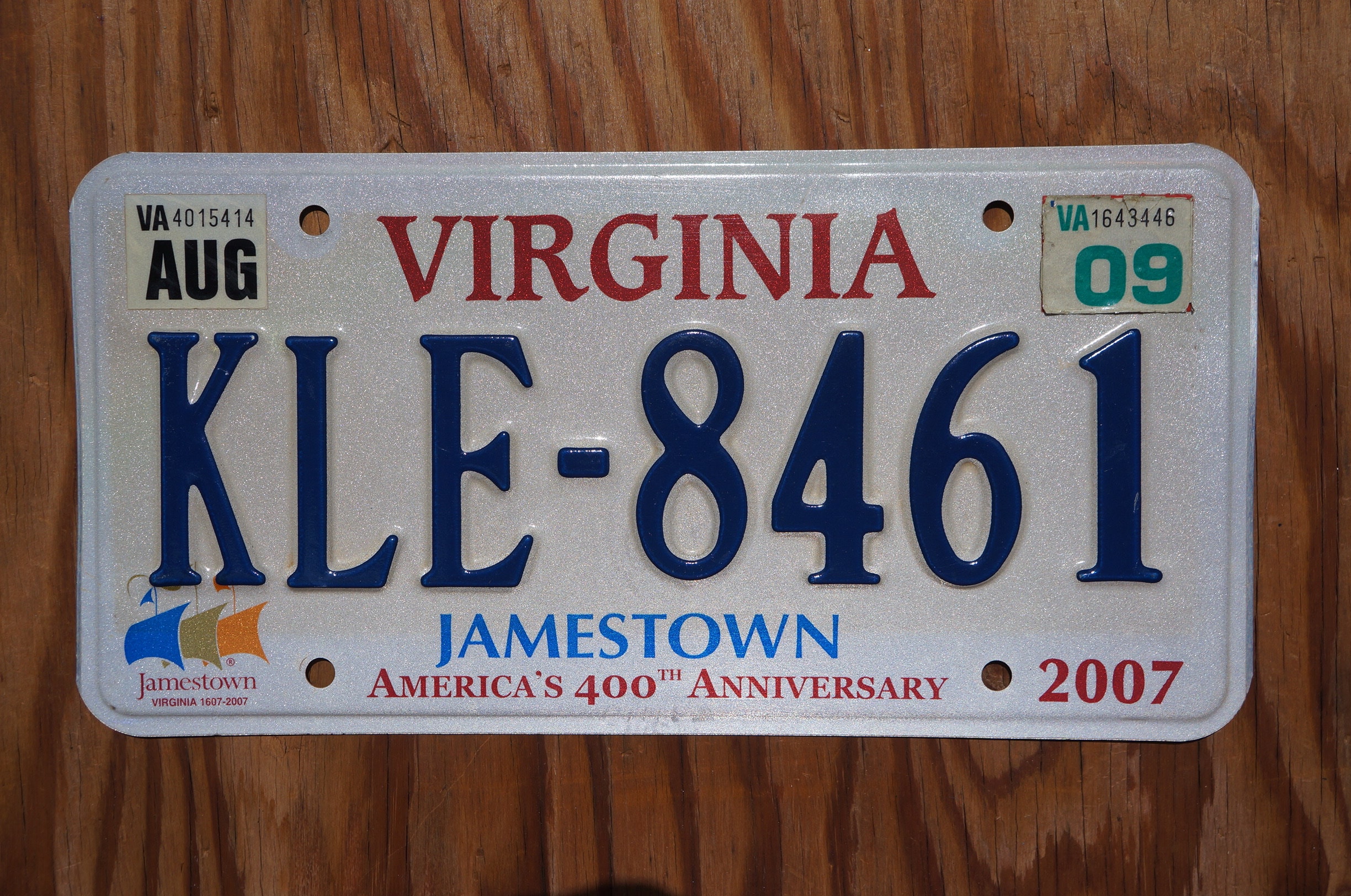 2009 Virginia JAMESTOWN 400th Anniversary License Plate - Etsy