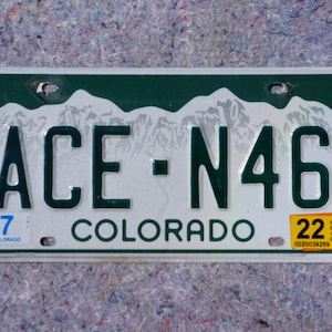 2022 Colorado License Plate # ACE - N46