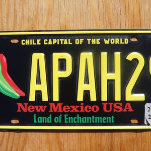 One or More - NEW MEXICO JALAPENOS Peppers Black License Plate -Chili Capital of the World