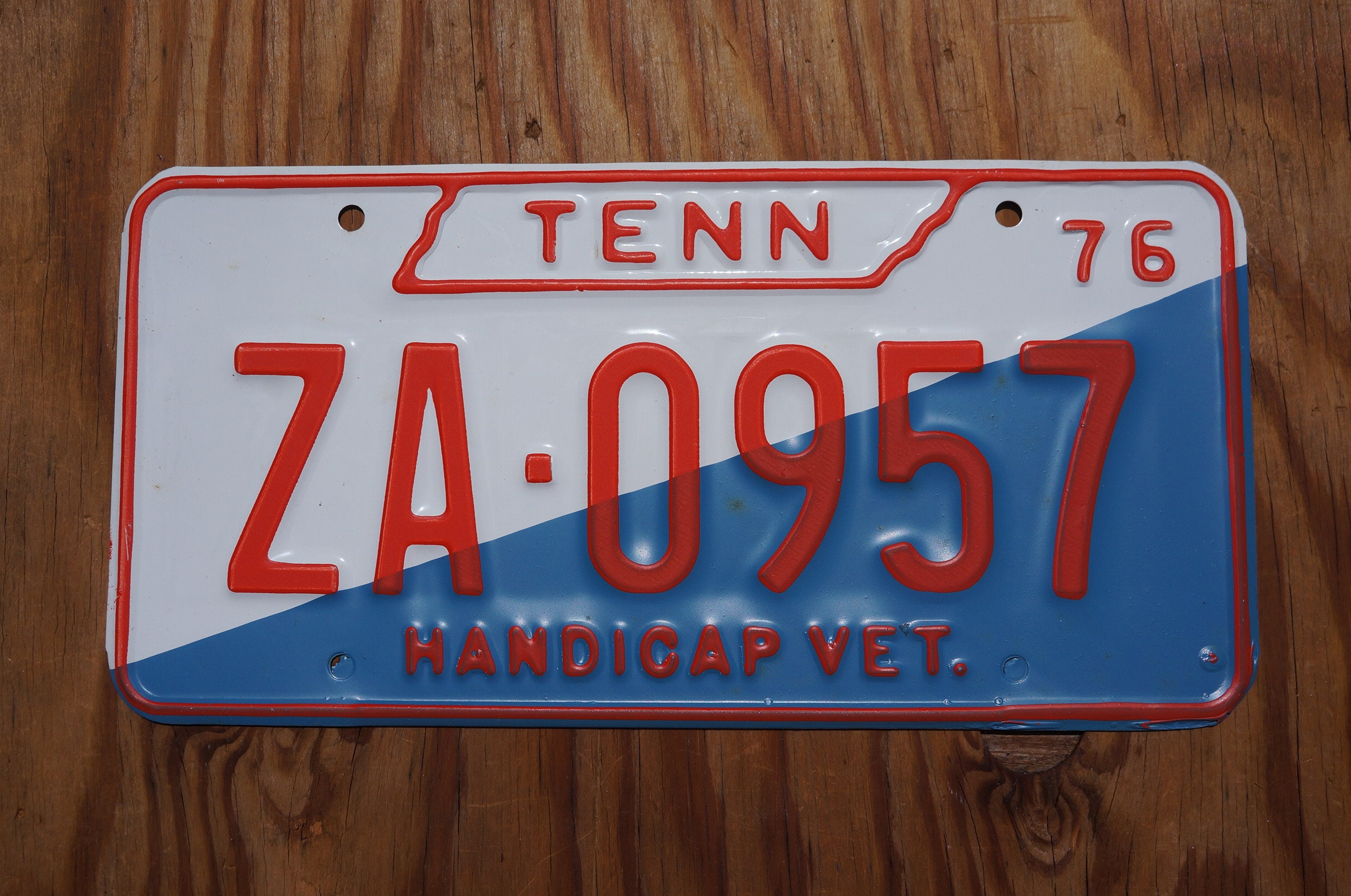 1976 Tennessee HANDICAP VET Vintage License Plate - Etsy