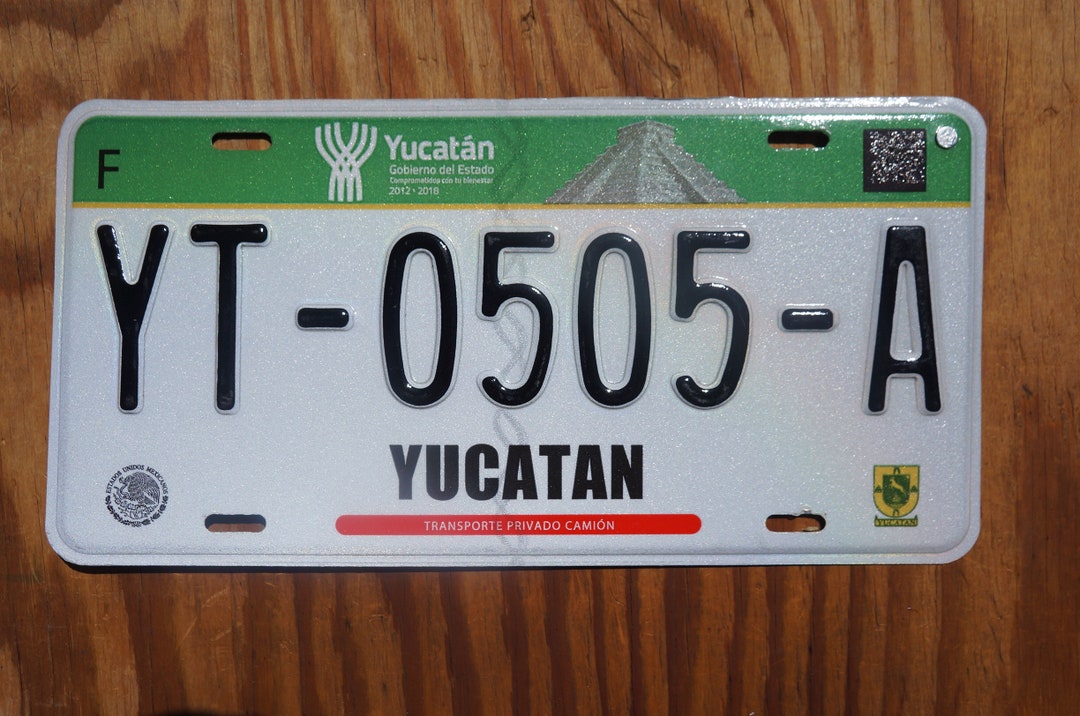 YUCATAN Mexico License Plate Nice Original Etsy