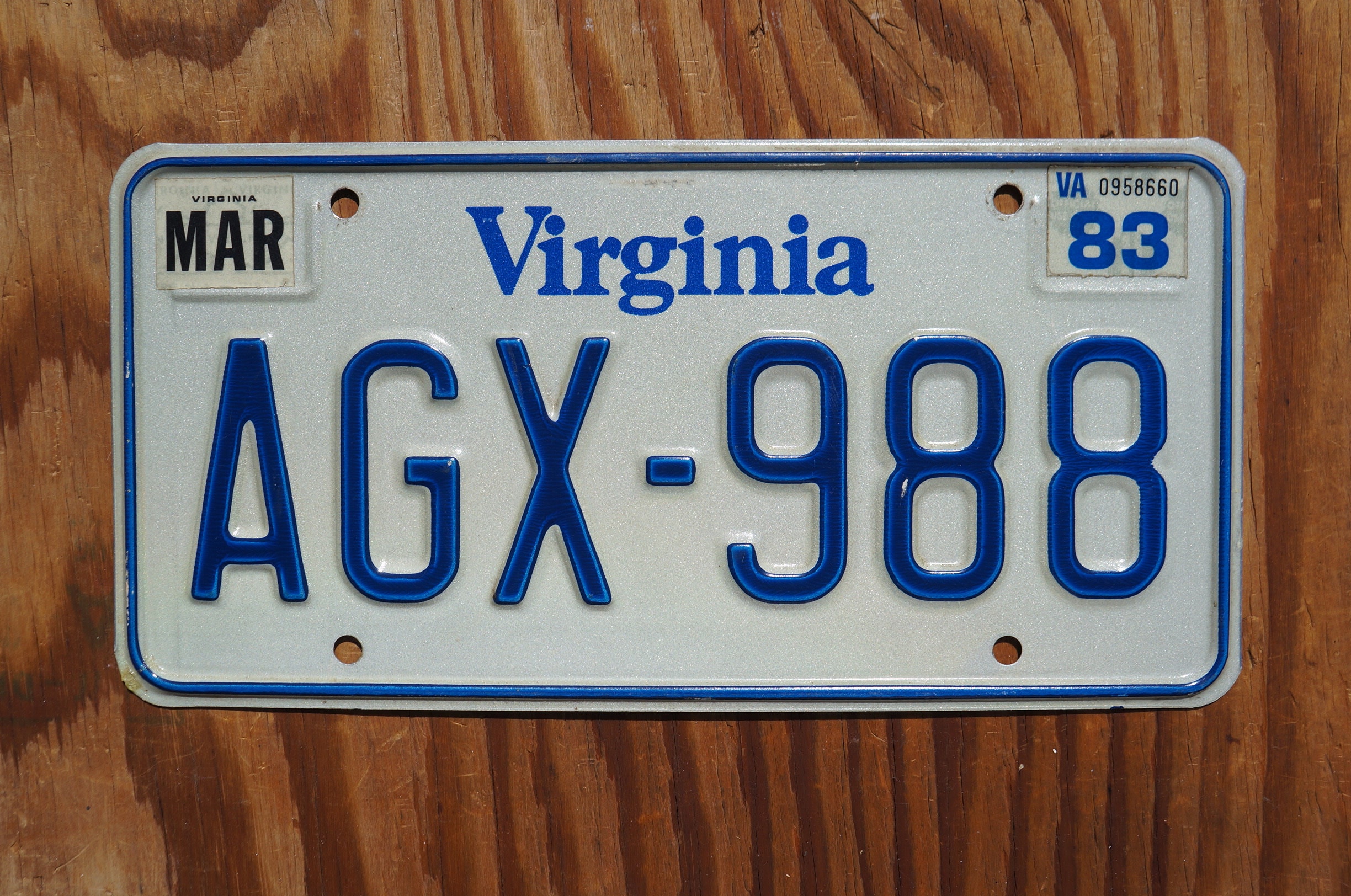 1983 Virginia Vintage White License Plate - Etsy