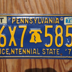 1976 Pennsylvania BICENTENNIAL Liberty Bell License Plate