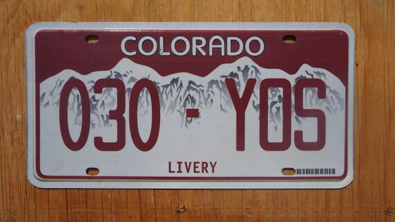 Limited midt i intetsteds etik Colorado LIVERY Snow Mountains Red License Plate - Etsy