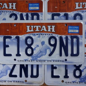 One or More - UTAH Greatest Snow On Earth SKIER Life Elevated License Plate