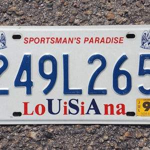 1993 Louisiana PELICAN Vintage License Plate Sportsman's Paradise