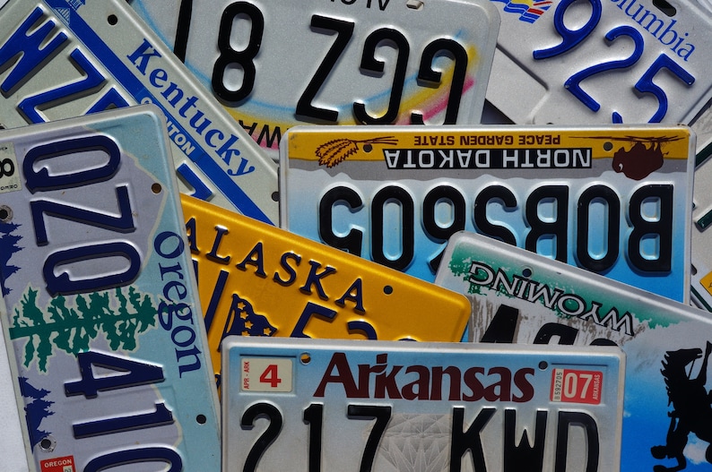 License Plate ALL 50 STATES Territories Countries Good Etsy