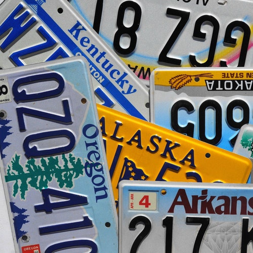 License Plate ALL 50 STATES Territories Countries Good Etsy