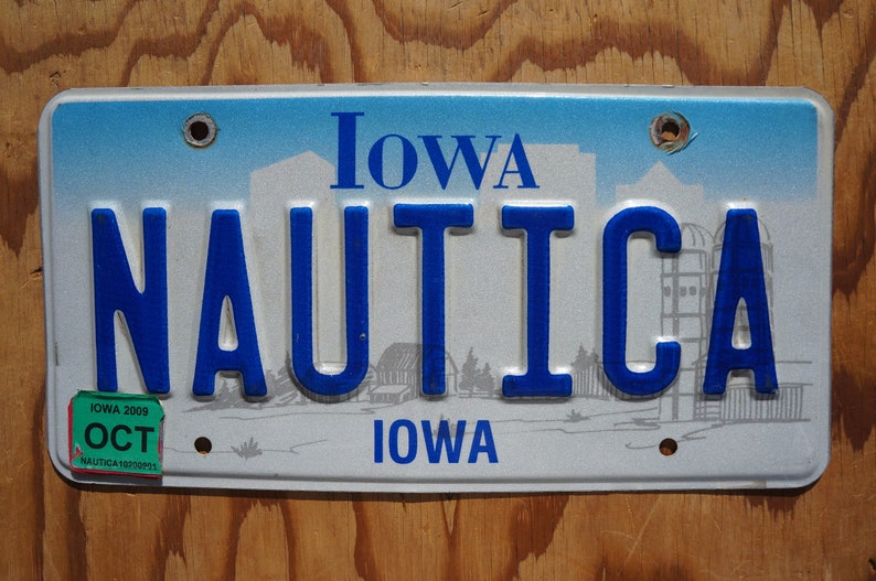 NAUTICA 2009 Iowa Nautica Vanity License Plate