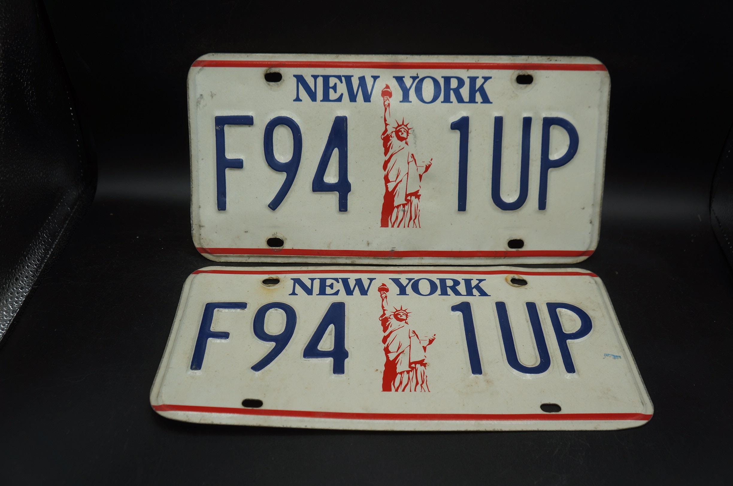 New York Statue of Liberty Vintage License Plate PAIR / SET - Etsy