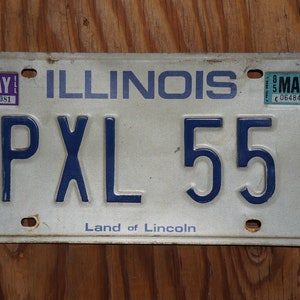 1984 1985 Illinois Vanity License Plate # PXL 55