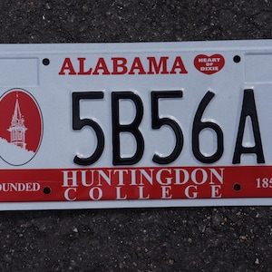 Alabama HUNTINGDON COLLEGE License Plate