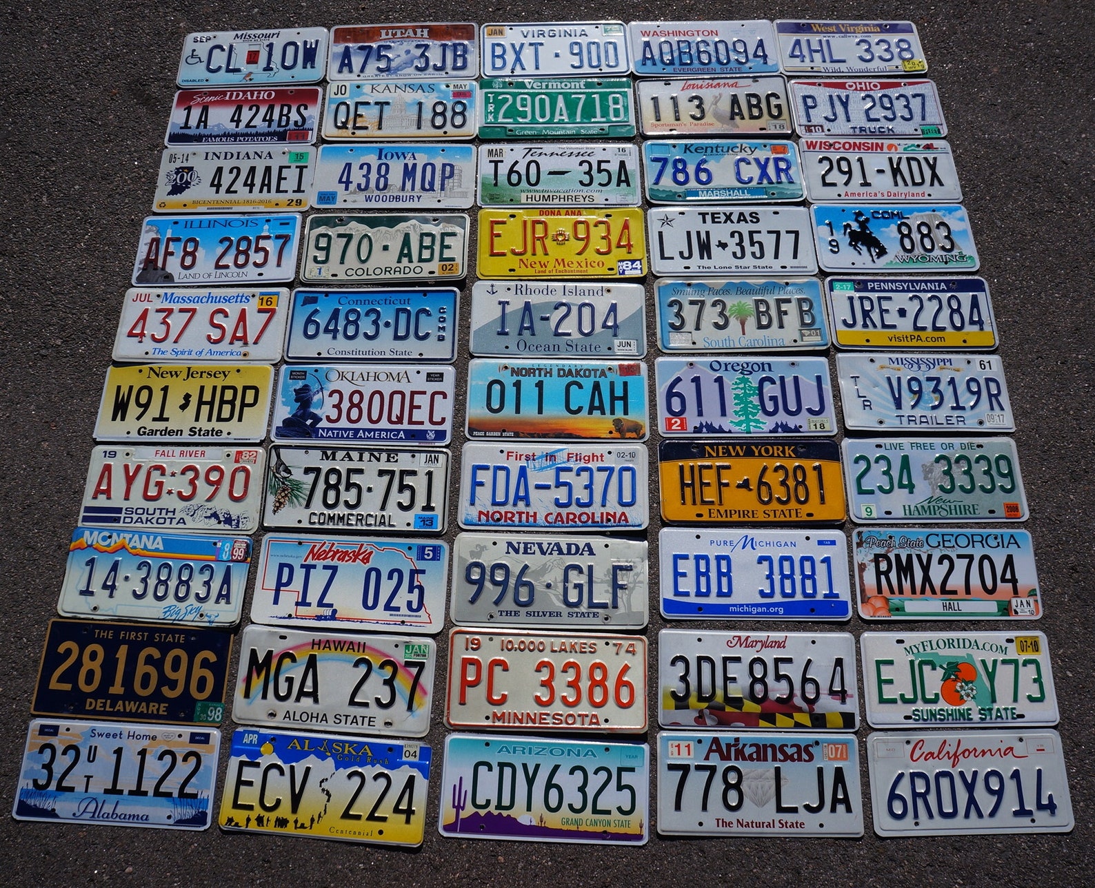 Complete Set All 50 STATES USA License Plates Lot Etsy