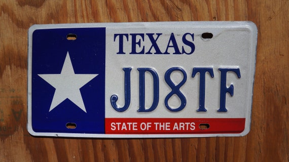 TEXAS CURRENT US USA License Plate Number Plate Embossed Custom