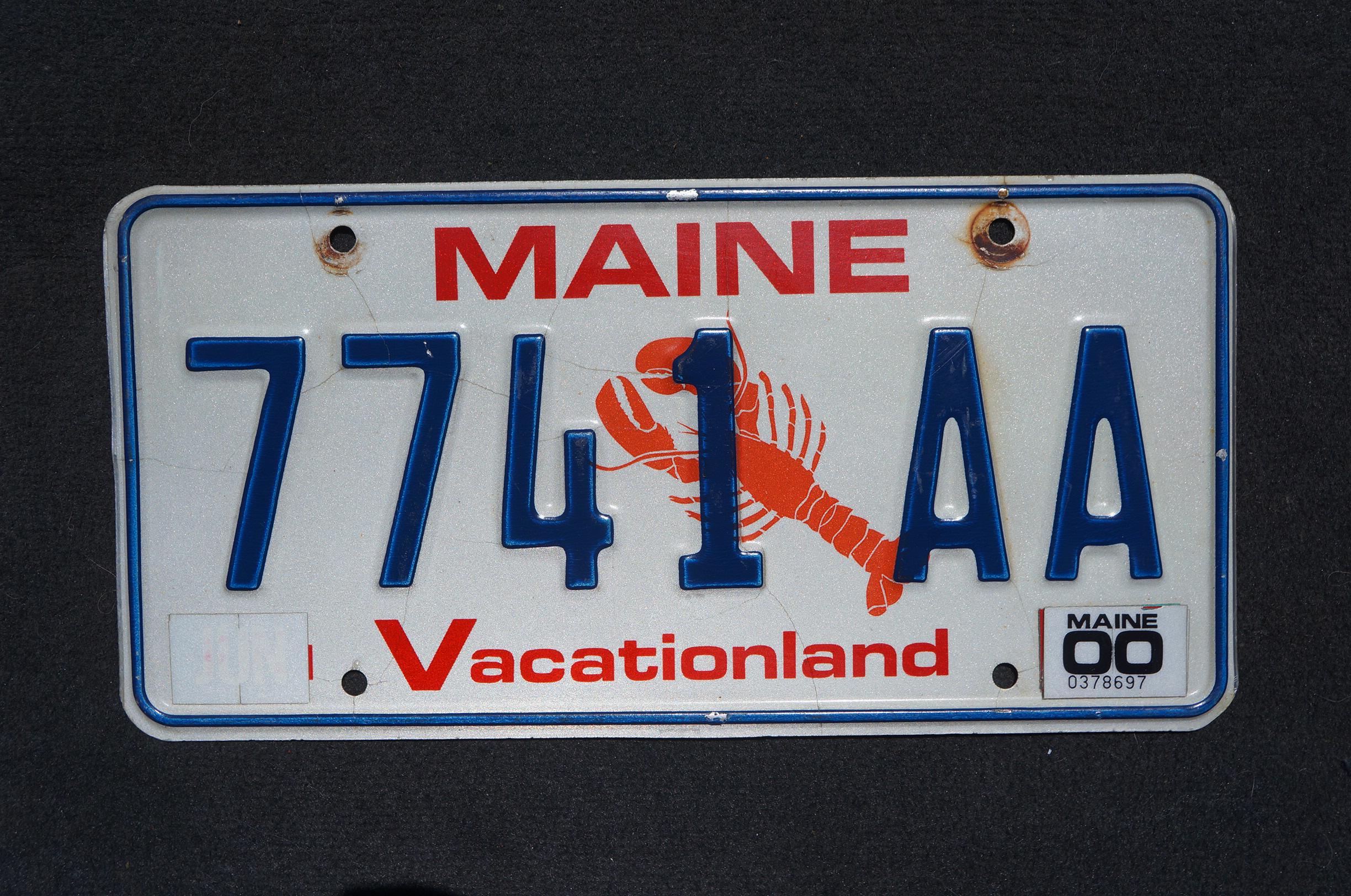2000 Maine LOBSTER License Plate # 7741 AA - Vacationland - Etsy