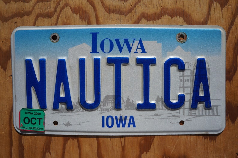 NAUTICA 2009 Iowa Nautica Vanity License Plate