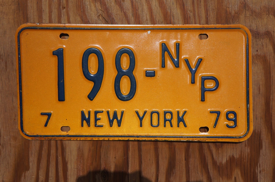 1979 New York NYP Orange License Plate New York PRESS 198 Etsy