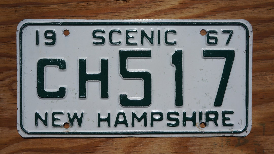 1967 SCENIC New Hampshire Vintage License Plate - Etsy