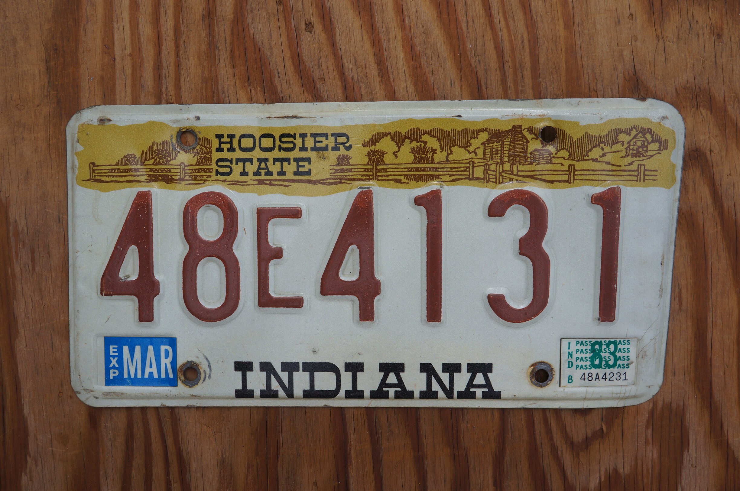 1983 インディアナ州グラフィックナンバープレート フースター州