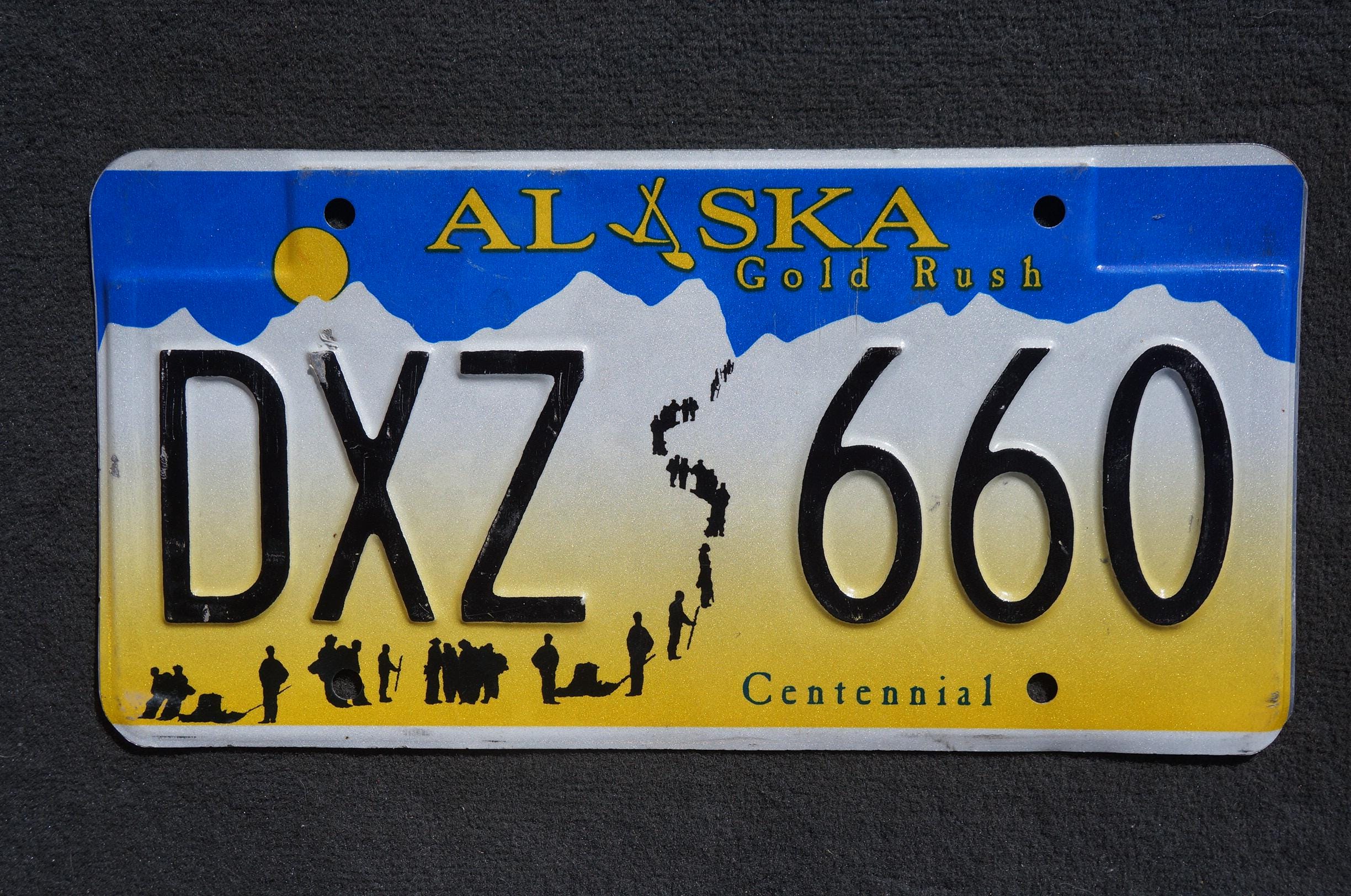 Alaska Centennial Gold Rush License Plate # DXZ 660 - Etsy