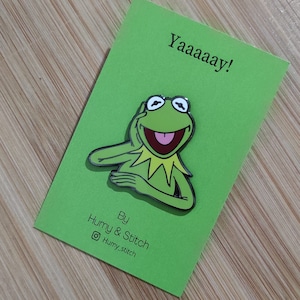 Kermit Pin, Kermit Enamel Pin,