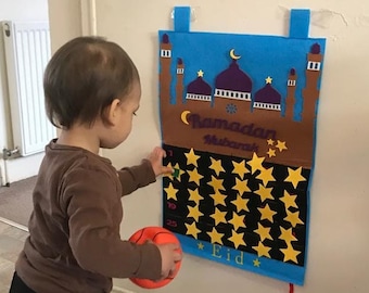 Calendario dell'Avvento Ramadan, Calendario dell'Avvento di 30 giorni Ramadan Kids, Calendario dell'Avvento Ramadan Mubarak